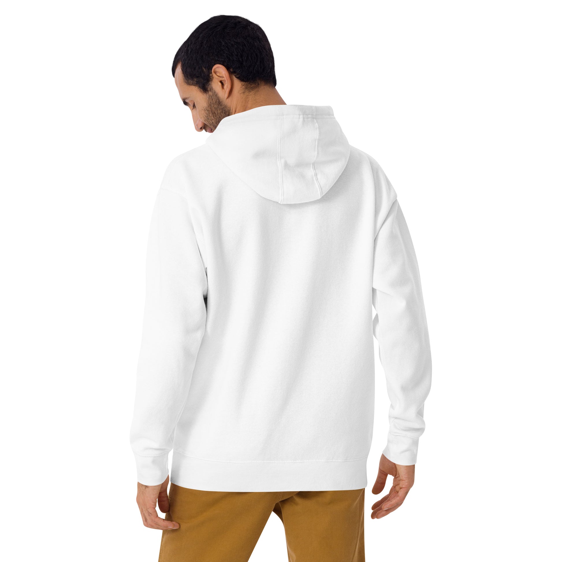 Be Stronger Oversized Hoodie: white hooded sweatshirt with soft smooth fabric