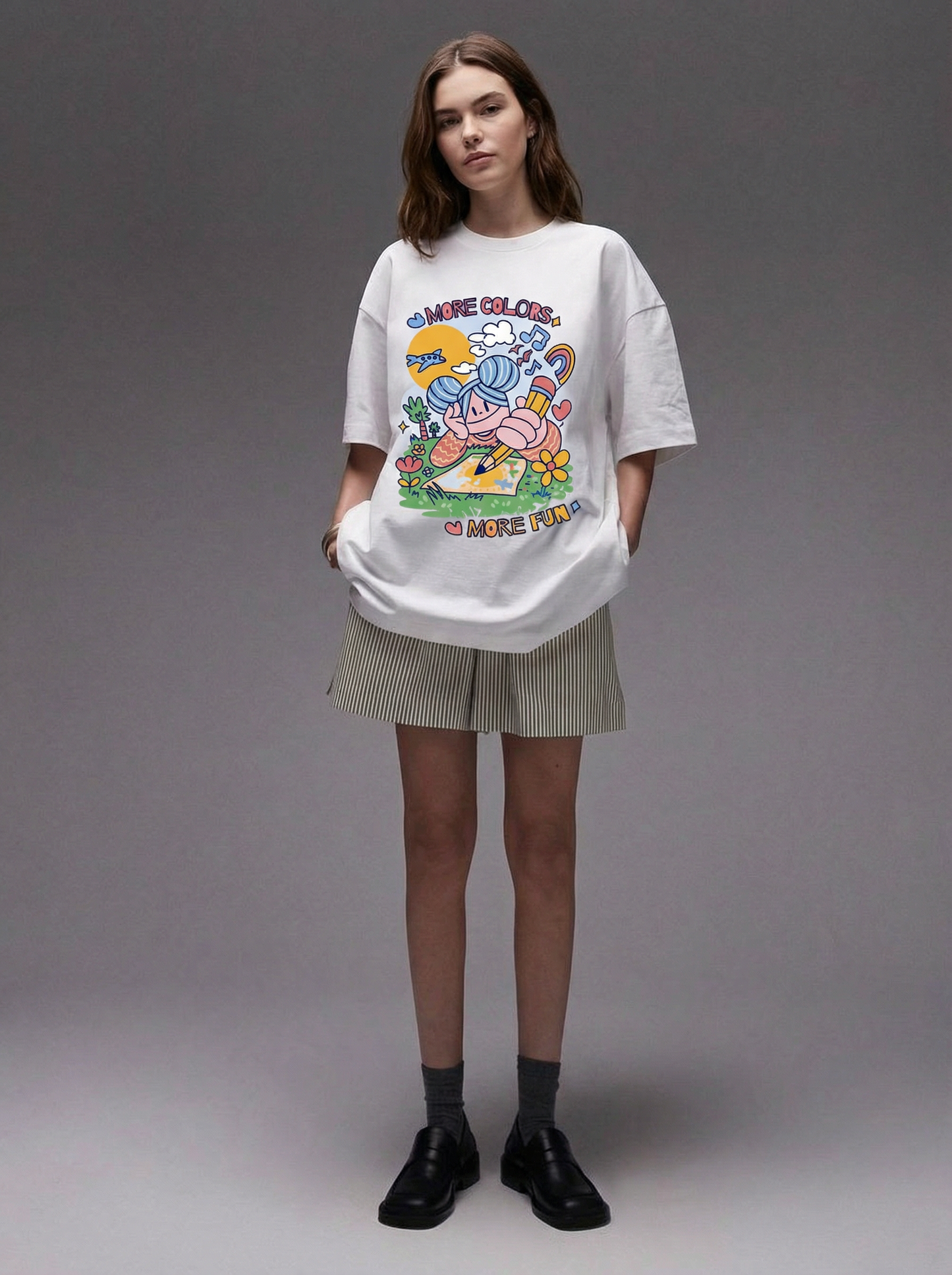 Unisex organic ribbed neck t-shirt