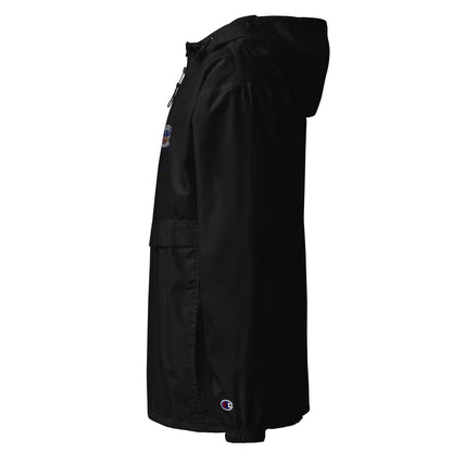 Black pullover with a logo on a white background