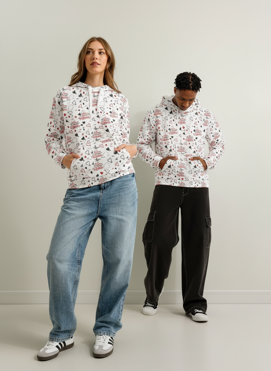Valentine's Day Unisex cotton hoodie - Inktle