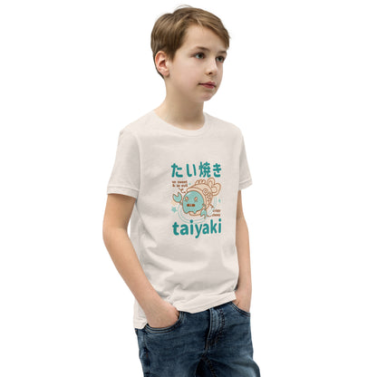 Short sleeve t-shirt V2 with cute cartoon fish and taiyaki text