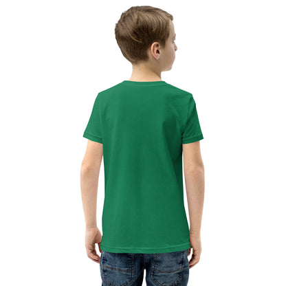 Child wearing solid green Short Sleeve T-Shirt V2